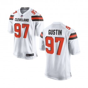 Nike Cleveland Browns Youth White Game Jersey GUSTIN#97