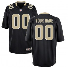 Youth New Orleans Saints Nike Black Custom Game Jersey