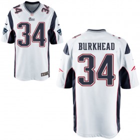 Nike Men's New England Patriots Game White Jersey BURKHEAD#34