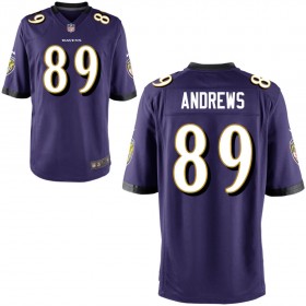 Men's Baltimore Ravens Nike Purple Game Jersey ANDREWS#89